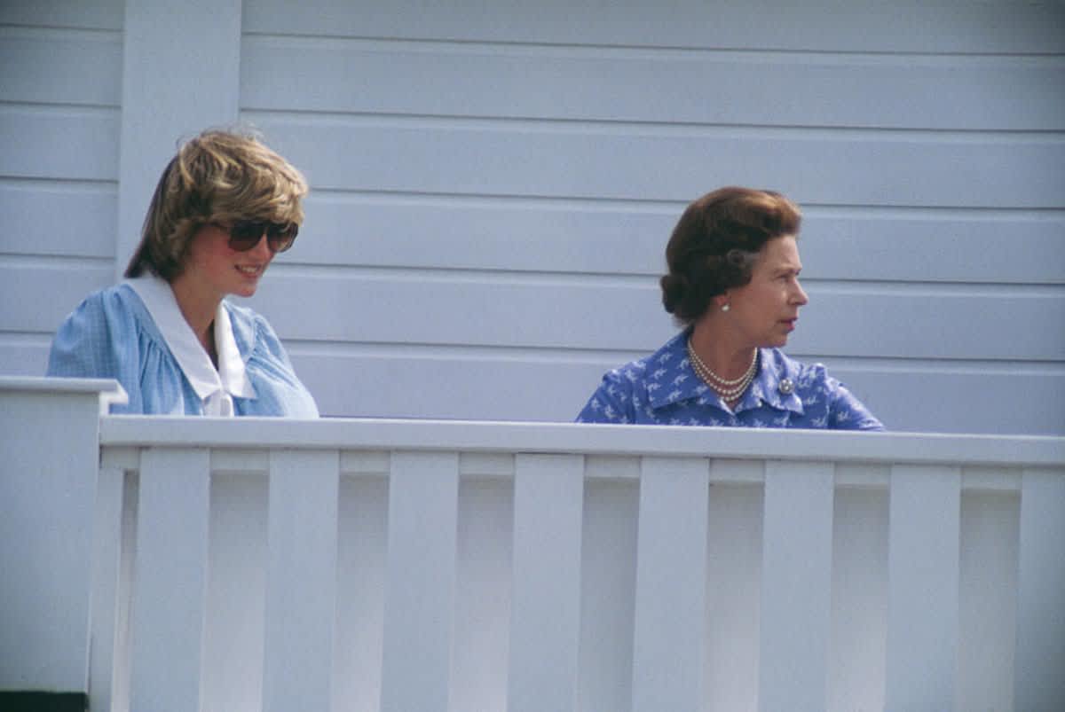 Princess Diana and Queen Elizabeth II at a polo match in Guards Polo Club, Windsor, UK, 30th May 1982. (Image Source: Getty Images| Photo by Jayne Fincher)