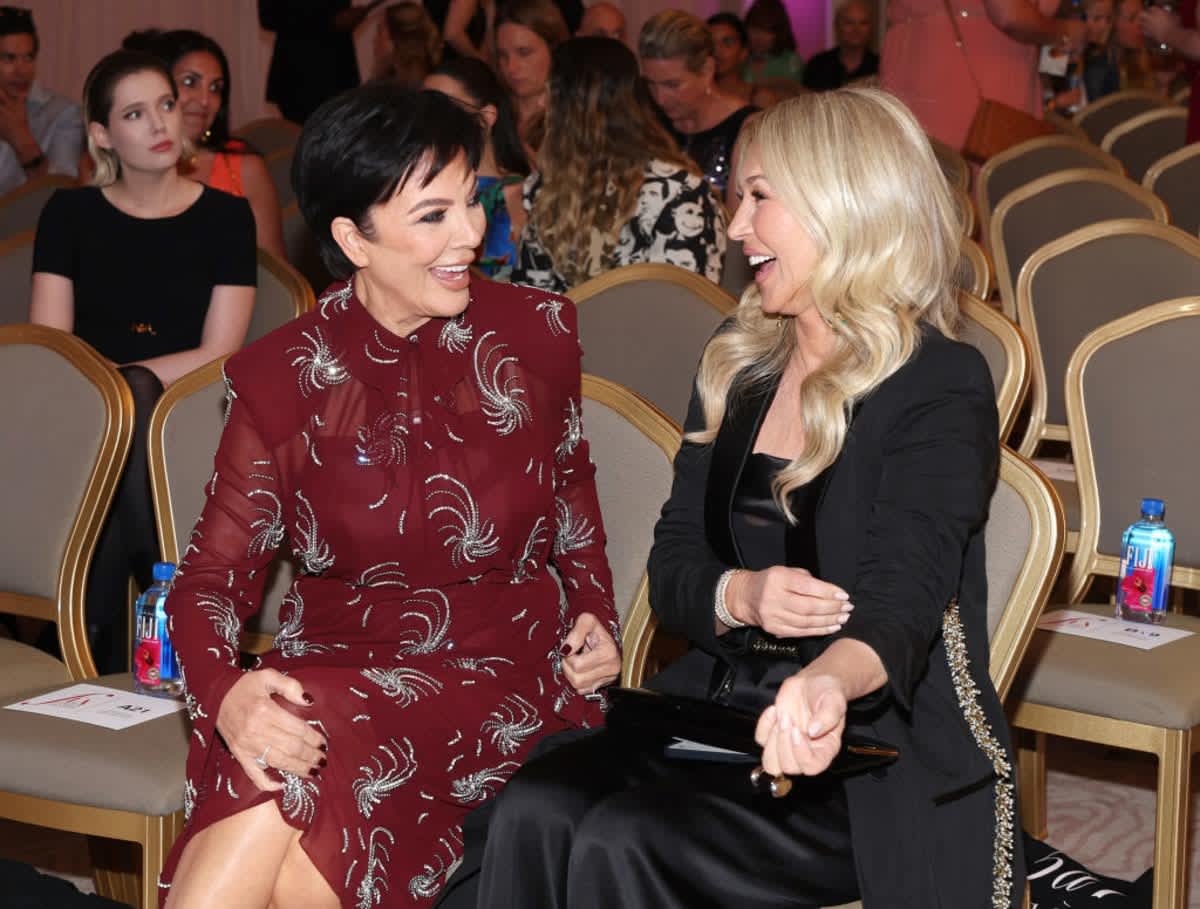 Kris Jenner and Anastasia Soare with FIJI Water at The Daily Front Row's 8th Annual Fashion Los Angeles Awards at The Beverly Hills Hotel on April 28, 2024 in Beverly Hills, California (Image Source: Getty Images / Photo by Phillip Faraone)