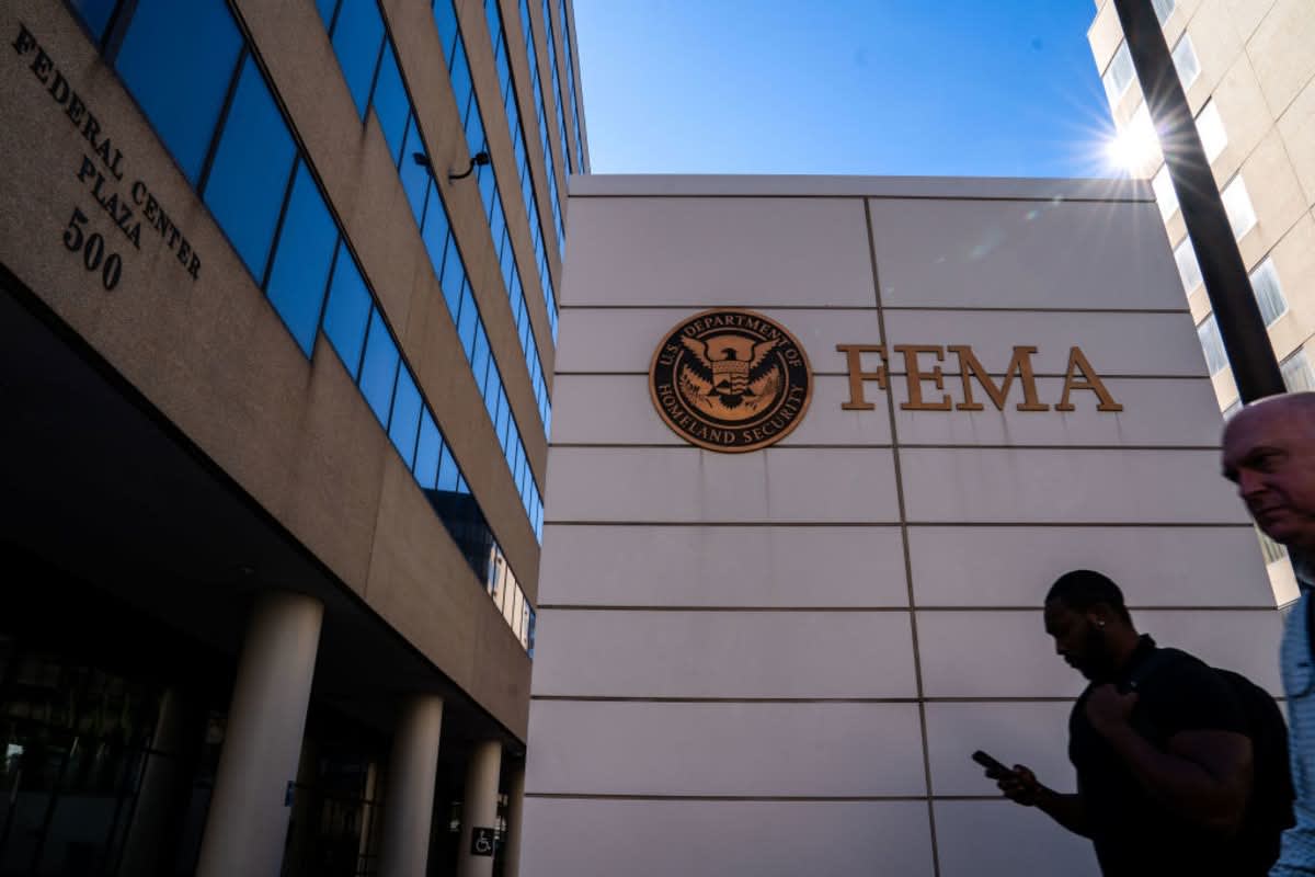 The Federal Emergency Management Agency Headquarters, in Washington is photographed on October 8, 2024 in Washington, DC. (Image Source: Getty Images | Photo by Kent Nishimura)