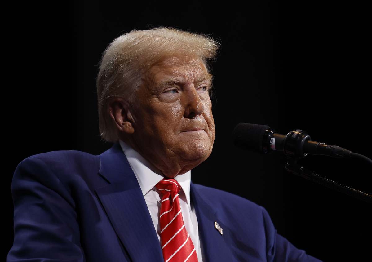 Image Source: Republican presidential nominee, former U.S. President Donald Trump delivers remarks during a campaign rally at the Cobb Energy Performing Arts Centre on October 15, 2024, in Atlanta, Georgia. Getty Images | Photo by Kevin Dietsch