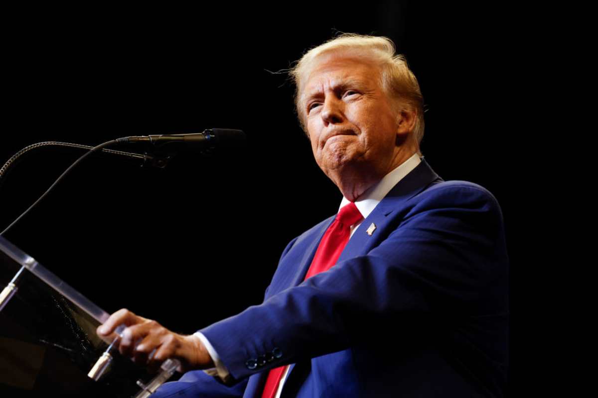 Donald Trump at a campaign rally at Bryce Jordan Center on October 26, 2024. (Image Source: Getty Images | Photo By Anna Moneymaker)