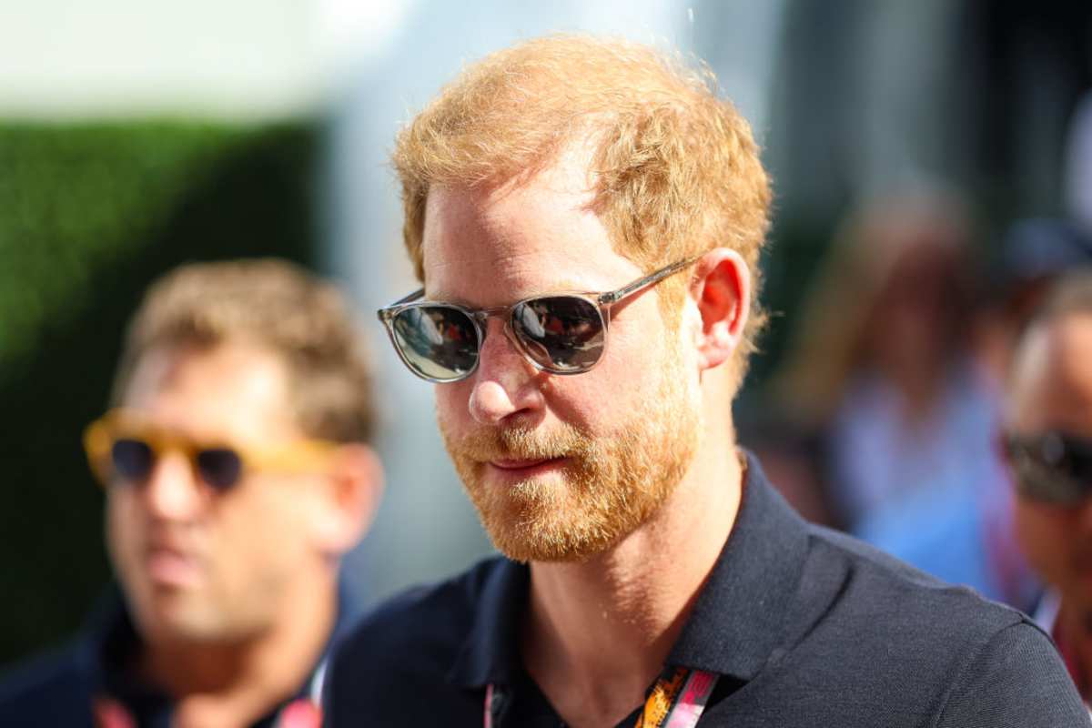 Prince Harry walks in the paddock before the F1 Grand Prix of the US at Circuit of The Americas on October 22, 2023, in Austin, Texas. (Image Source: Kym Illman/ Getty Images)