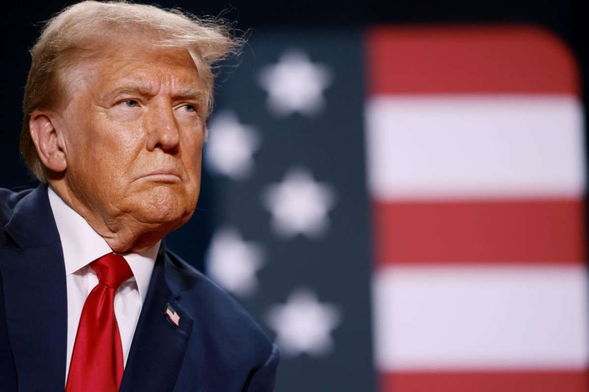 Donald Trump participates in a town hall at the Crown Center Arena on October 4, 2024, in North Carolina. (Image Source: Getty Images | Photo By Win McNamee)