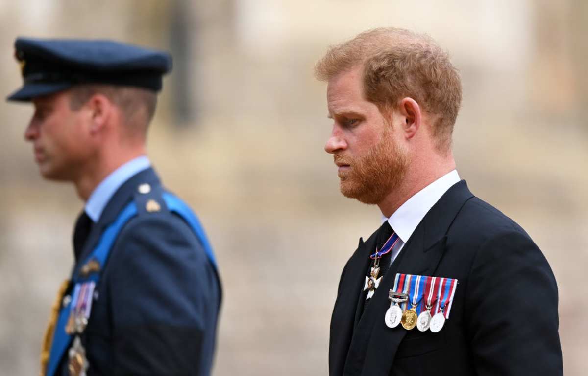 Prince William & Prince Harry at Queen Elizabeth II's State Funeral September 19, 2022, in Windsor, England. (Image Source: Justin Setterfield/Getty Images)