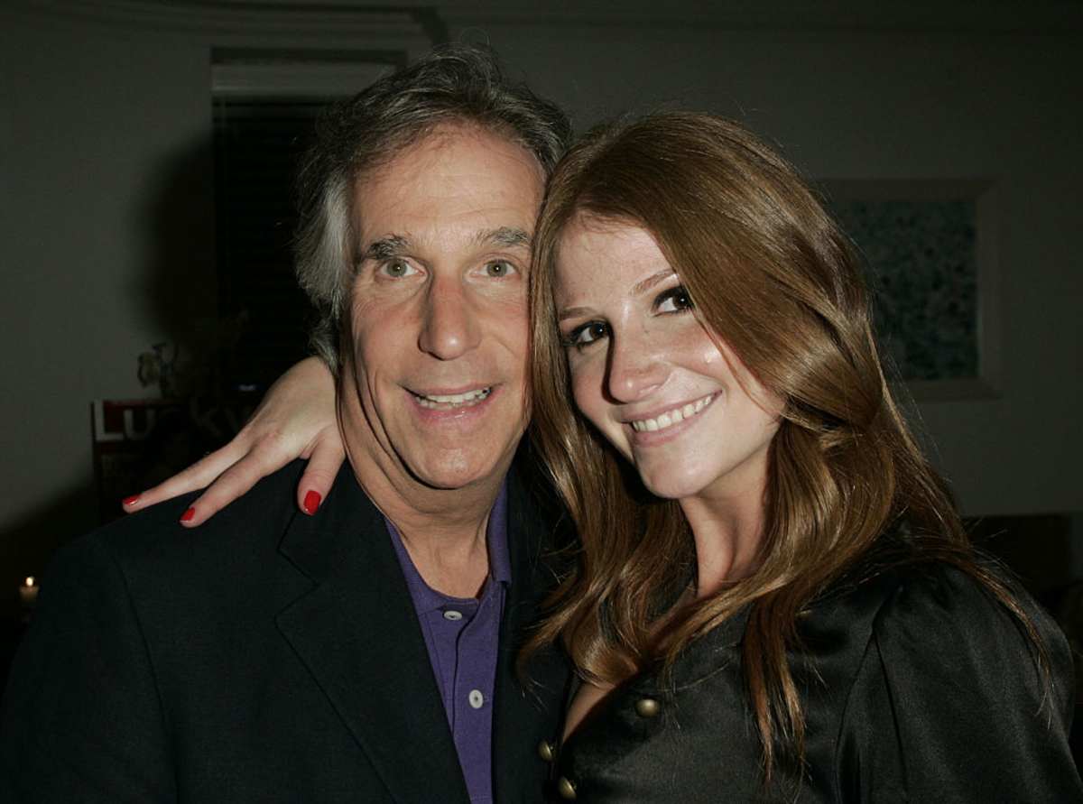 Henry Winkler and Zoe Winkler during Lucky Magazine Celebrates Its September 2005 Cover Girl Rachel Bilson at Chateau Marmont in California. (Image Source: Getty Images | Photo by Donato Sardella)