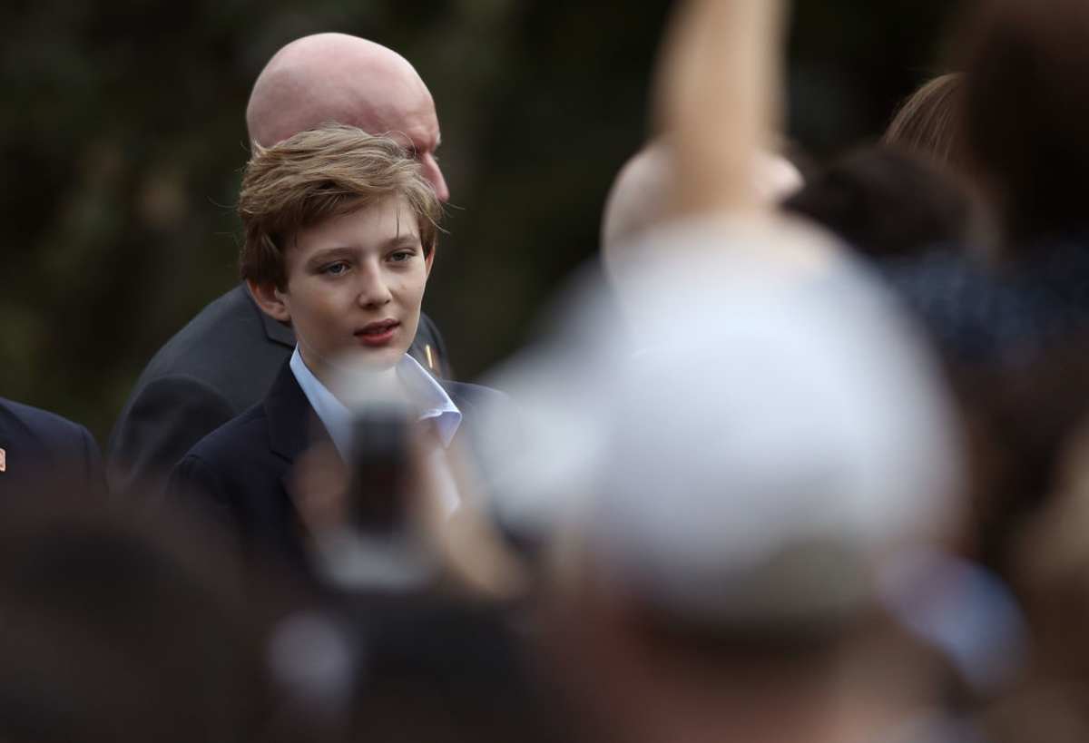 Barron Trump at the South Lawn of the White House on April 17, 2017. (Image Source: Getty Images | Photo By Win McNamee)