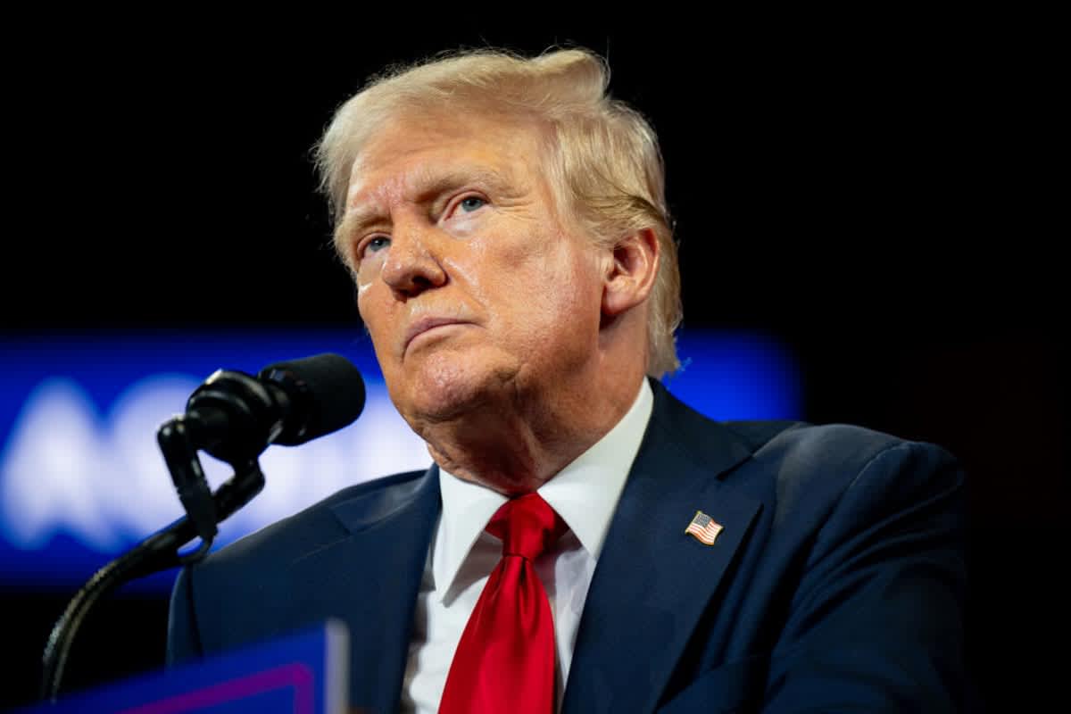 Donald Trump during his campaign rally on July 24, 2024 in North Carolina. (Image Source: Getty Images | Photo by Brandon Bell)