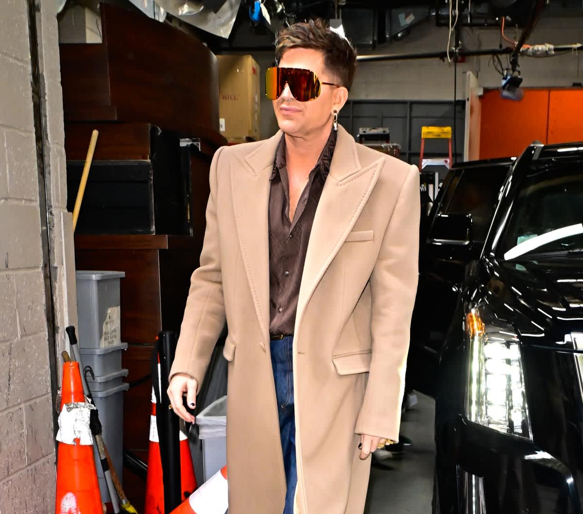 Adam Lambert is seen at 