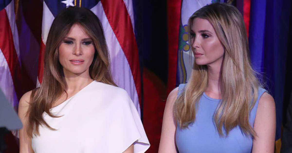 Melania Trump and Ivanka Trump during an election night event on November 9, 2016, in New York City.  (Image Source: Getty Images | Photo By Mark Wilson)