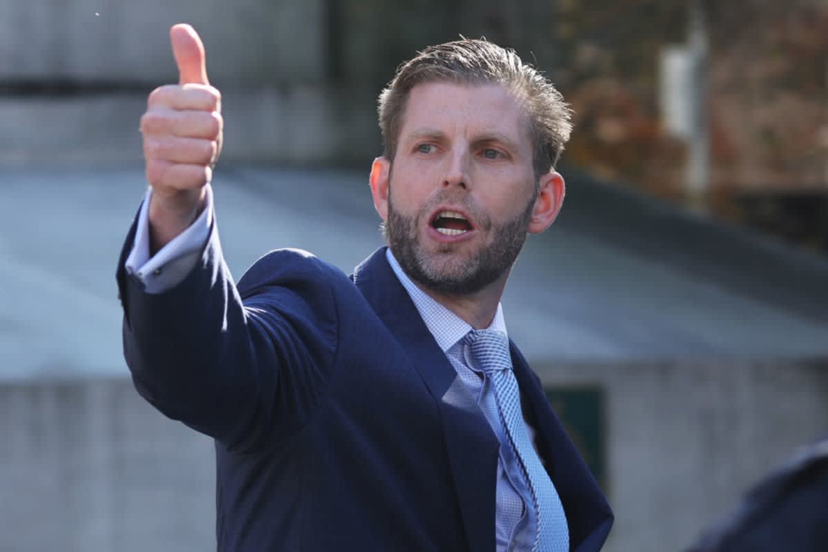 Eric Trump on November 03, 2023 in New York City. (Image Source: Getty Images | Photo by Spencer Platt)