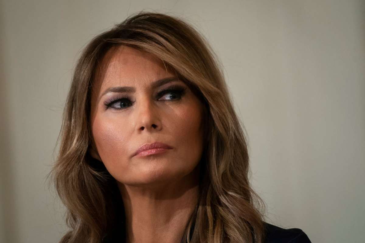 Melania Trump attends a meeting of the President's Task Force on Protecting Native American Children in the Indian Health System in the State Dining Room of the White House on July 23, 2020 in Washington, DC. (Cover Image Source: Drew Angerer/Getty Images)