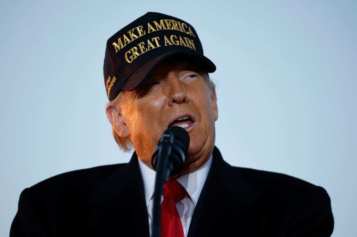 Donald Trump at a campaign rally on November 03, 2024, in Kinston, North Carolina. (Image Source: Getty Images | Photo By Chip Somodevilla)