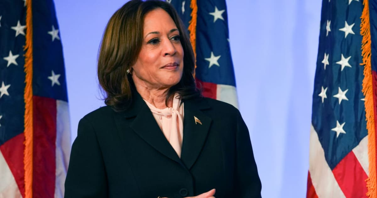 Kamala Harris attends a campaign event on October 20, 2024 in Jonesboro, Georgia.  (Cover Image Source: Getty Images | Photo By Megan Varner)