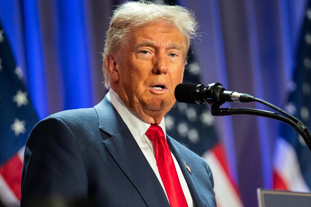 Donald Trump speaks at a House Republicans Conference meeting at the Hyatt Regency on Capitol Hill. (Cover Image Source: Getty Images | Photo By Allison Robbert)