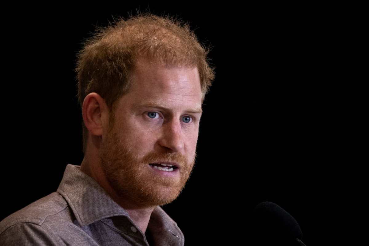 Prince Harry at Seaforth Armoury on Nov 18, 2024, in Vancouver. (Image Source: Getty Images | Photo By Ethan Cairns)