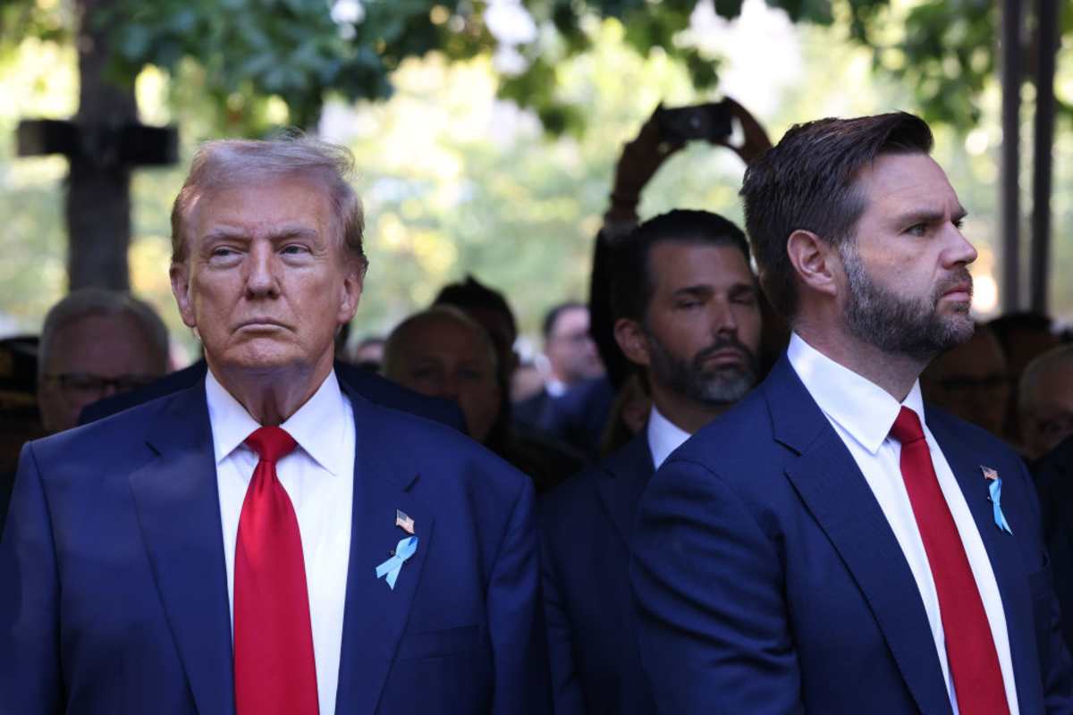 Donald Trump and Republican vice presidential nominee, U.S. Sen. J.D. Vance (R-OH), joined family and friends at Ground Zero. (Image Source: Photo by Michael M. Santiago/Getty Images)