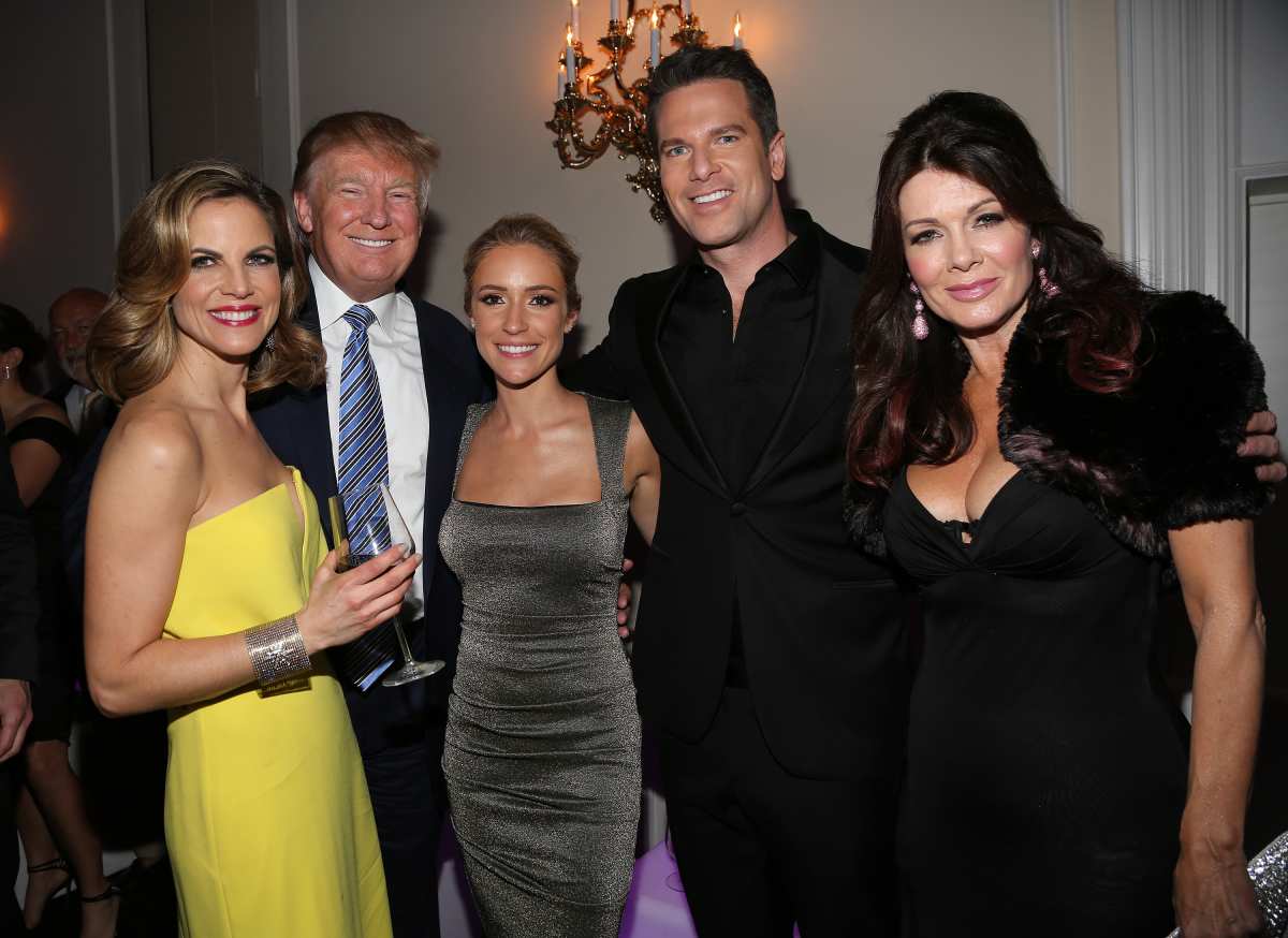 Natalie Morales, Donald Trump, Kristin Cavallari, Thomas Roberts and Lisa Vanderpump attend the Venue Magazine Official Miss Universe after party at Trump National Doral on January 25, 2015 in Doral, Florida. (Image Source: Alexander Tamargo/Getty Images for Venue Magazine)