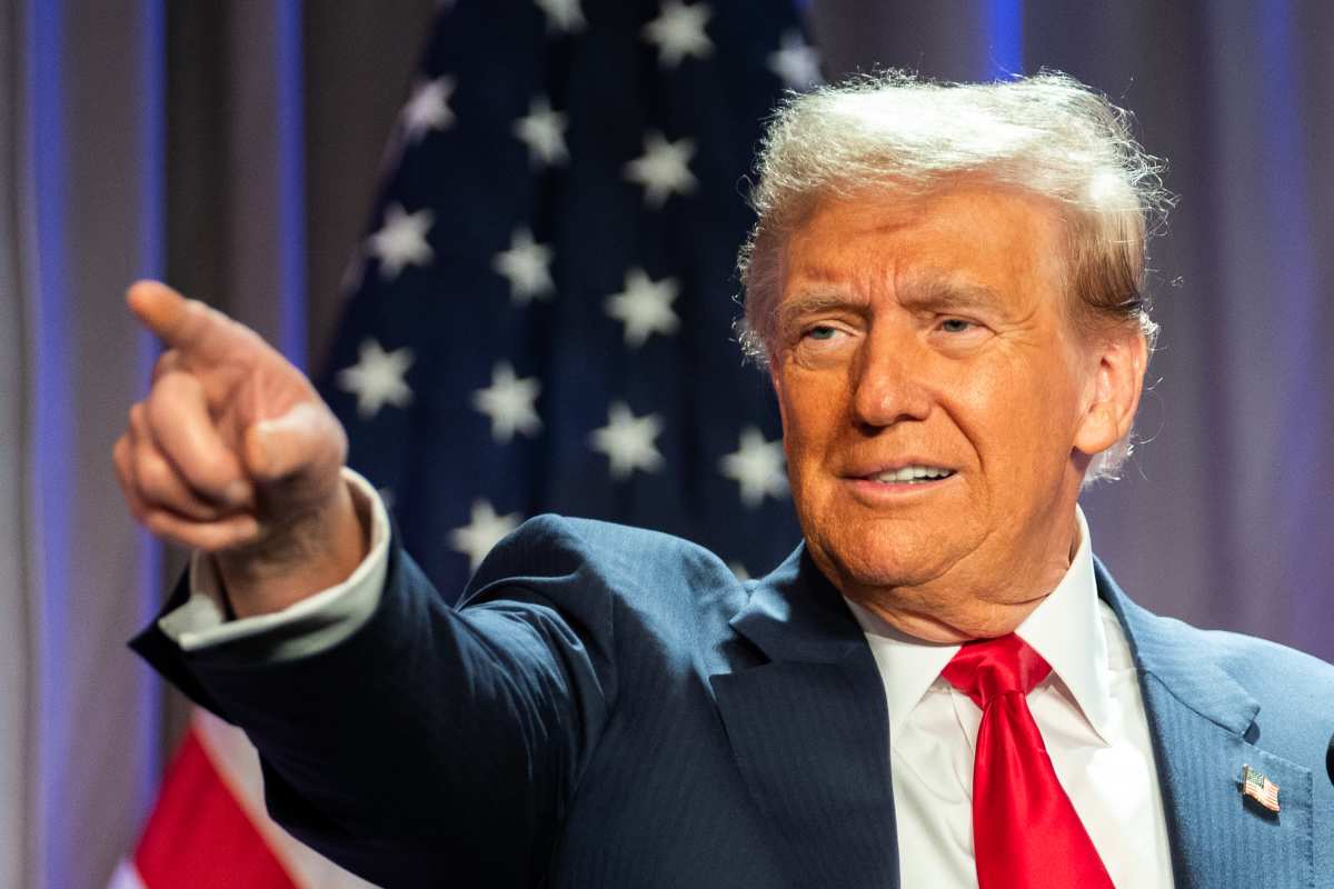 U.S. President-elect Donald Trump speaks at a House Republicans Conference meeting at the Hyatt Regency on Capitol Hill on November 13, 2024, in Washington, DC. (Image Source: Getty Images | Photo by Allison Robbert-Pool)