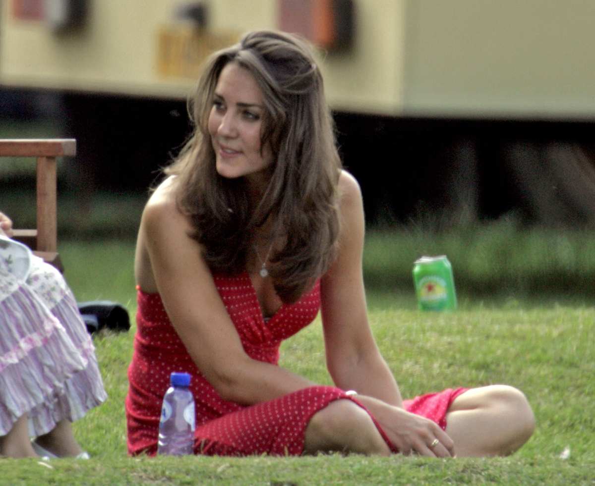 Kate Middleton watches Prince William compete in the Chakravarty Cup charity polo match at Ham Polo Club on June 17, 2006 in Richmond, England. (Photo by Indigo/Getty Images)