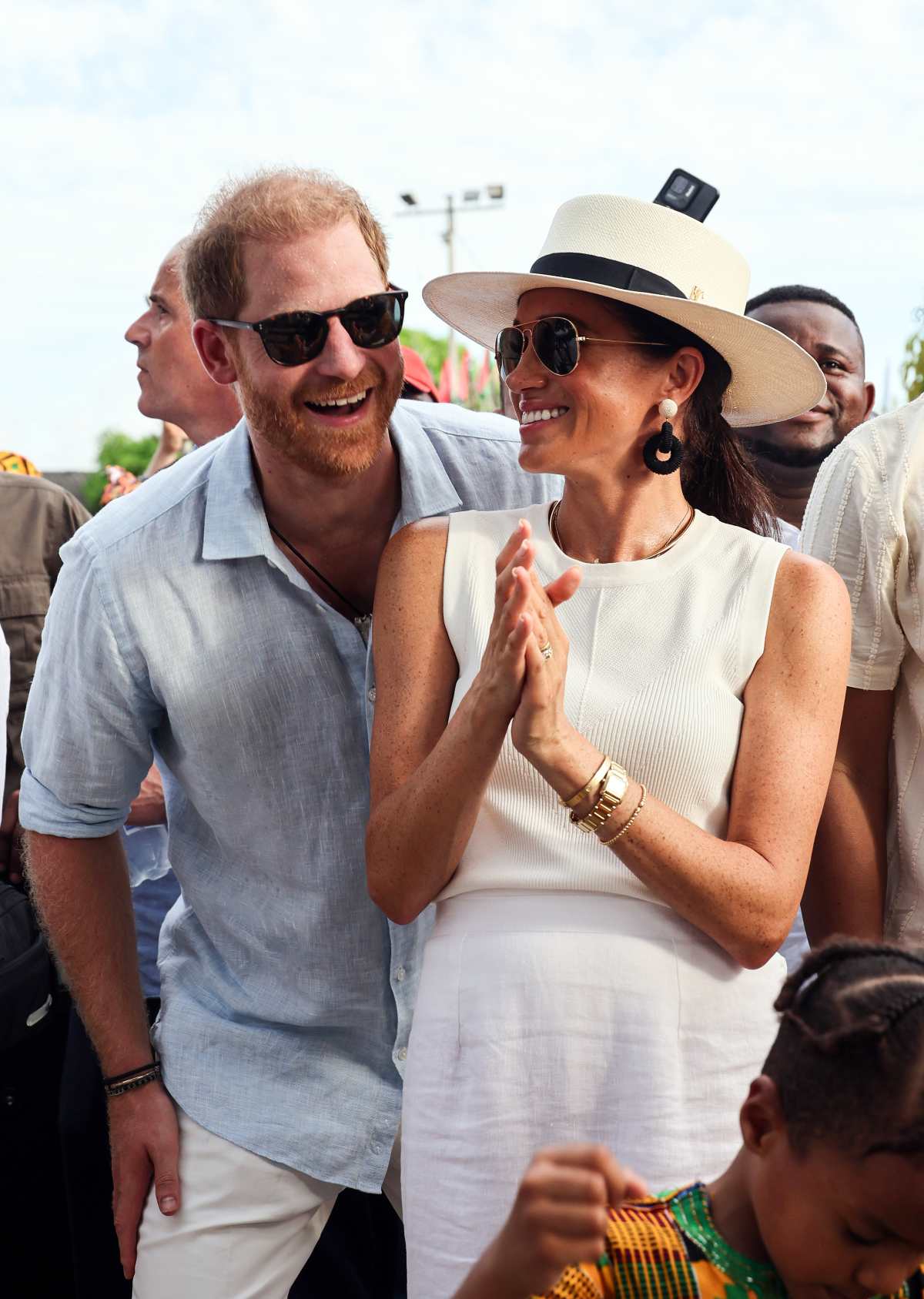 Prince Harry, Duke of Sussex and Meghan, Duchess of Sussex at San Basilio de Palenque during The Duke and Duchess of Sussex Colombia Visit on August 17, 2024, in Cartagena, Colombia. (Image Source: Getty Images | Photo by Eric Charbonneau)