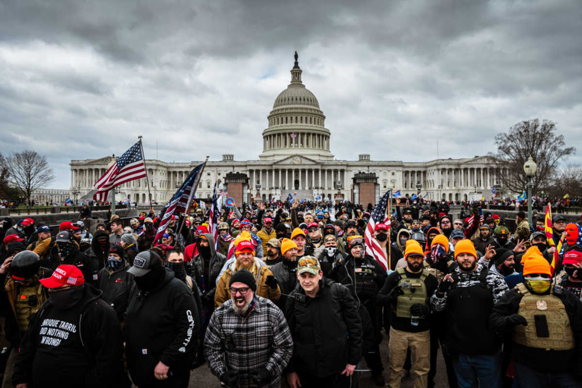 Pro-Trump protesters gather in front of the U.S. Capitol Building on January 6, 2021, in DC. (Image Source: Getty Images | Photo by Jon Cherry)