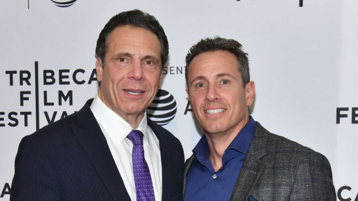 Governor of New York Andrew Cuomo and Chris Cuomo attend a screening of 