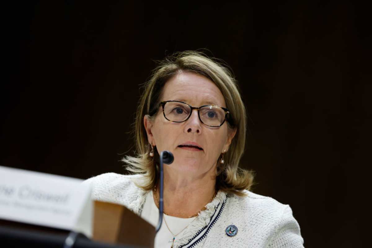 Deanne Criswell speaks during a Senate Appropriations committee hearing in the Dirksen Senate Office Building on November 20, 2024 in Washington, DC. (Image Source: Photo by Anna Moneymaker/Getty Images)