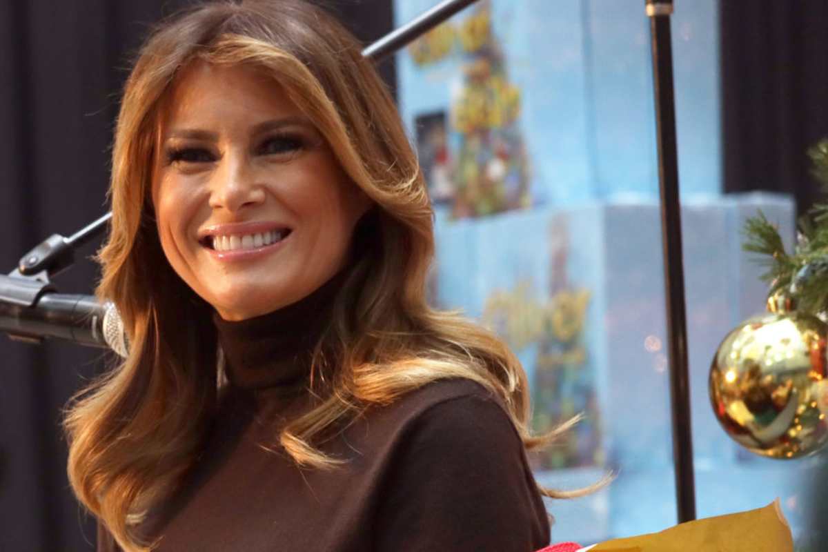 U.S. first lady Melania Trump during her visit to Children’s National Hospital on December 6, 2019, in Washington, DC.(Image Source: Getty Images | Photo by Alex Wong)