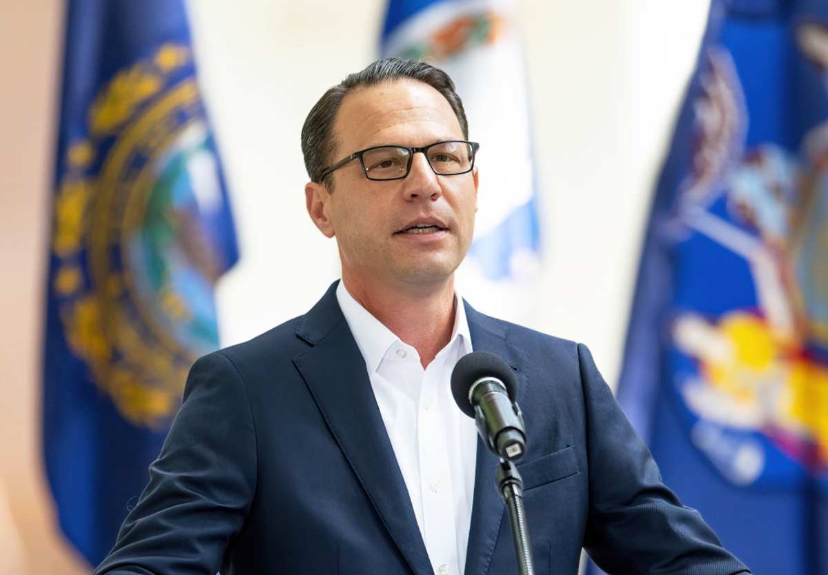 Josh Shapiro is seen at the Celebration of Freedom Ceremony during Wawa Welcome America on July 04, 2023 in Philadelphia, Pennsylvania.  (Image Source: Getty Images | Photo By (Gilbert Carrasquillo)