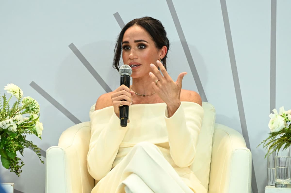 Meghan Markle at Hudson Yards on October 10, 2023, in NYC. (Image Source: Getty Images | Photo By Bryan Bedder)