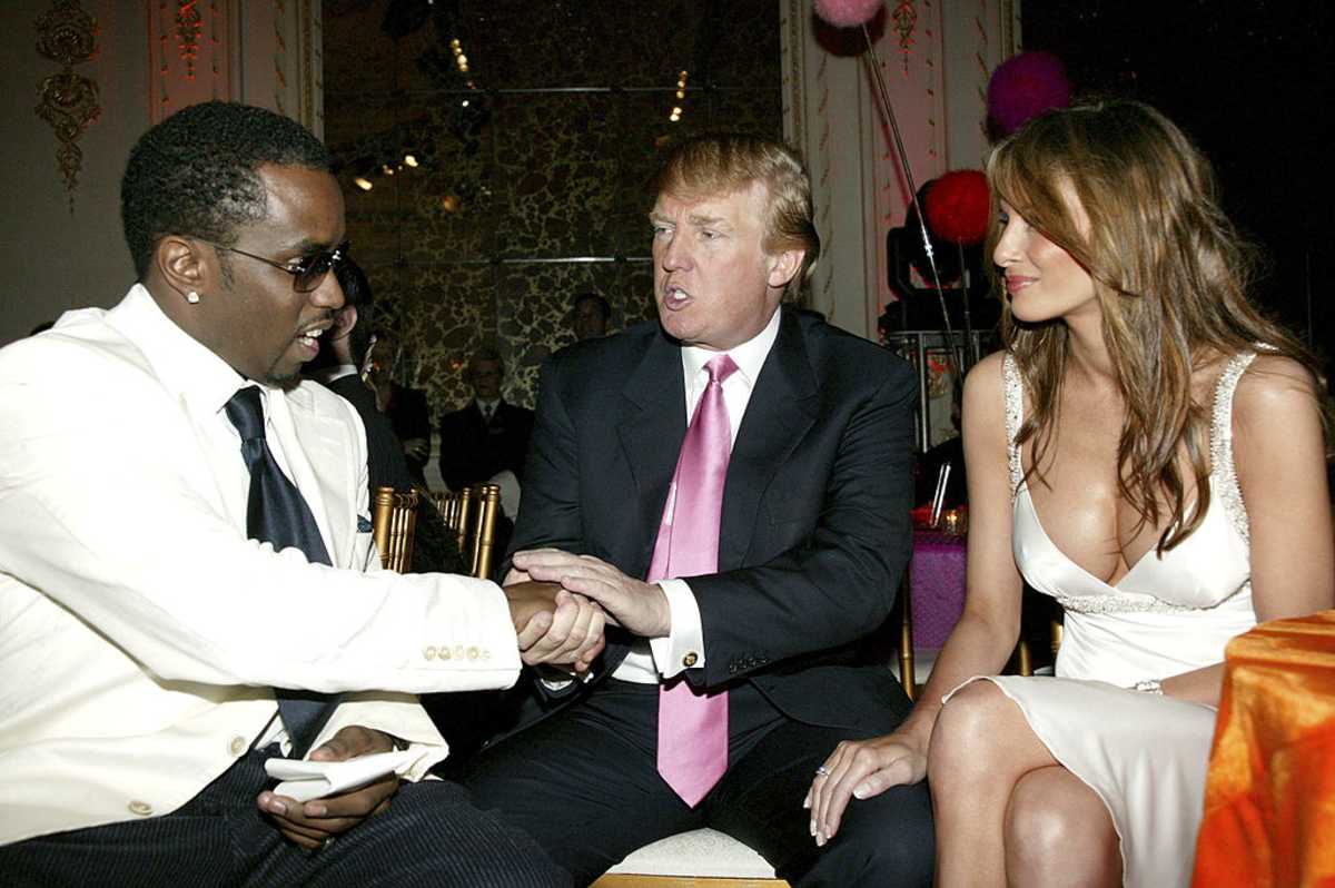 Sean Diddy Combs, Donald & Melania Trump at an event on 11th March, 2005. (Image Source: Getty Images| Photo by Johnny Nunez) 