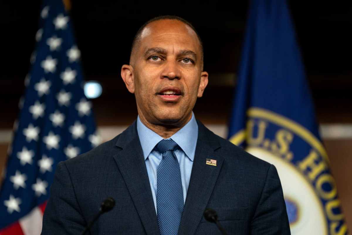 Hakeem Jeffries speaks during a news conference at the U.S. Capitol on June 14, 2024 in Washington, DC.  (Image Source: Getty Images | Photo By Kent Nishimura)