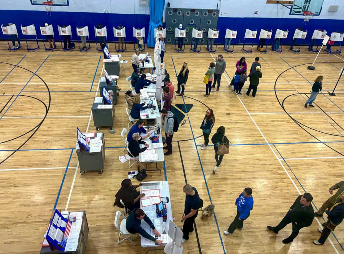 Local residents line up to cast their vote on Election Day November 5, 2024 in the Brooklyn borough of New York City. (Image Source: Photo by Robert Nickelsberg/Getty Images)