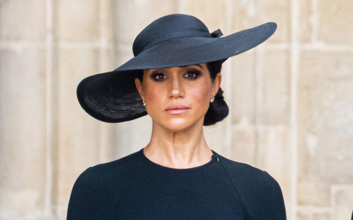 Meghan, Duchess of Sussex during the State Funeral of Queen Elizabeth II at Westminster Abbey on September 19, 2022 in London, England. (Image Source: Photo by Samir Hussein / Getty Images)