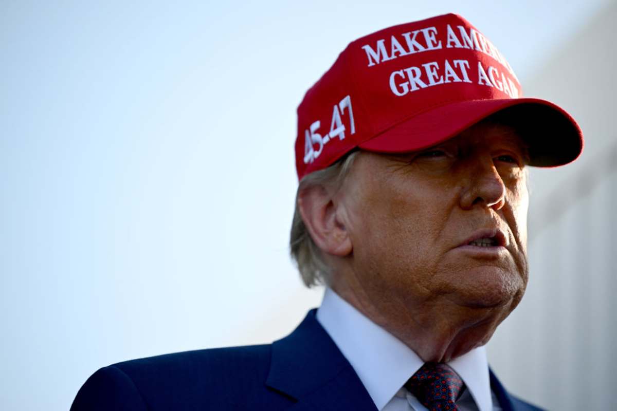 Donald Trump at the launch of the test flight of the SpaceX Starship rocket on Nov 19, 2024. (Image Source: Getty Images | Photo By Brandon Bell)