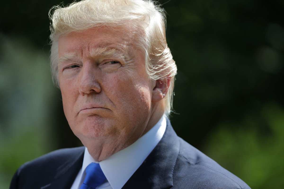 Donald Trump in the Rose Garden at the White House July 25, 2017, in Washington, DC. (Image Source: Getty Images| Photo by Chip Somodevilla)