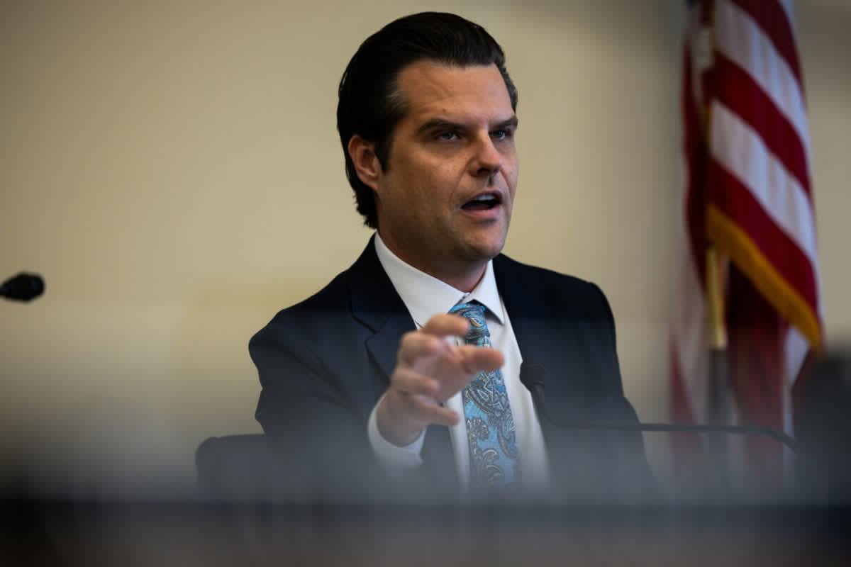 Rep. Matt Gaetz at Capitol Hill on July 23, 2024, in Washington, DC. (Image Source: Getty Images | Photo By Tierney L. Cross)