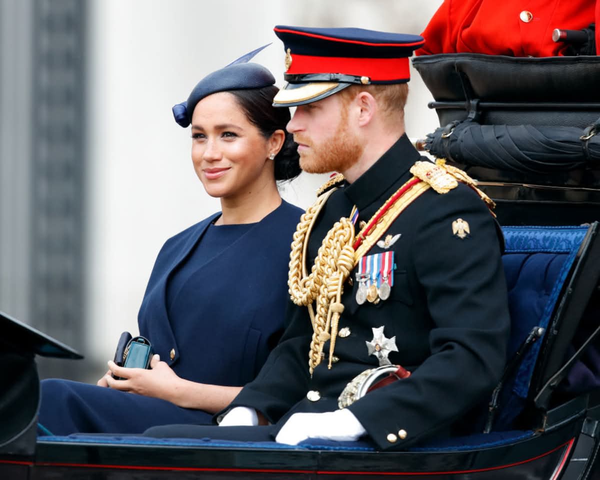 Meghan Markle & Prince Harry at Trooping The Colour on June 8, 2019 in London, England. (Image Source: Getty Images| Photo by Max Mumby)