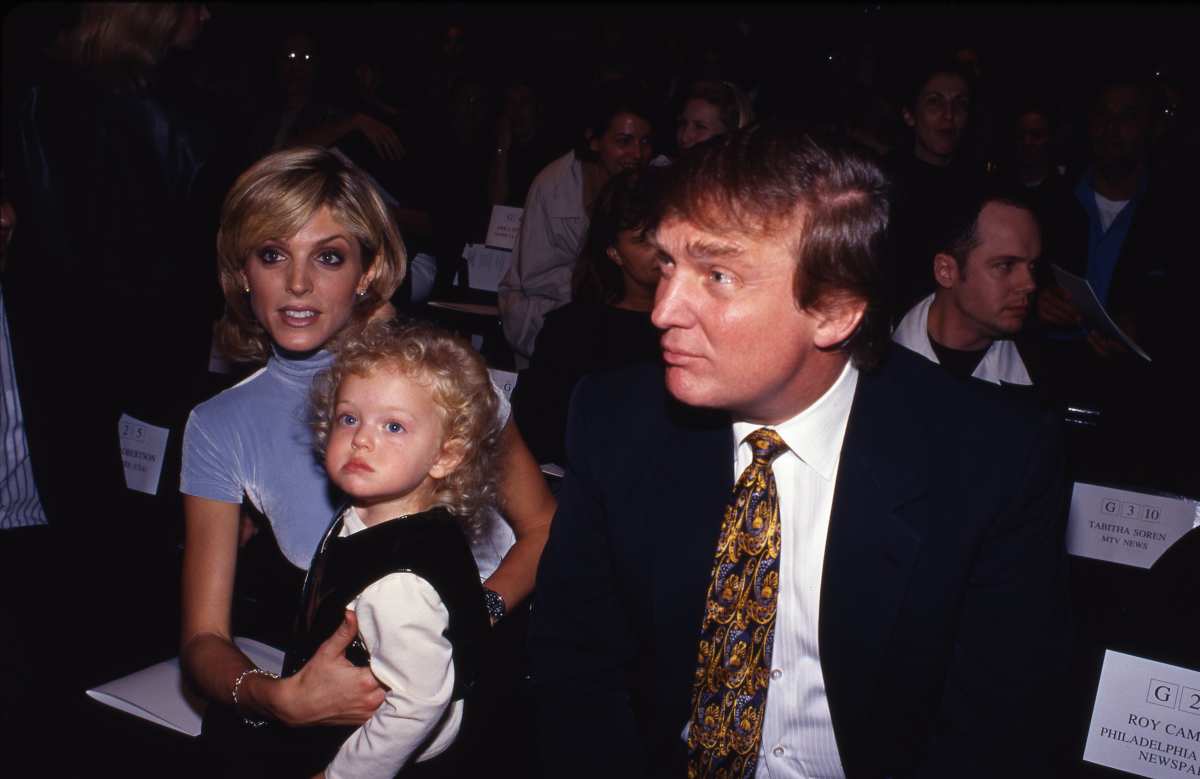 Donald Trump (R) and Marla Maples (L) with daughter Tiffany Trump 1995 in New York City. (Image Source): Getty Images | Photo by Catherine McGann