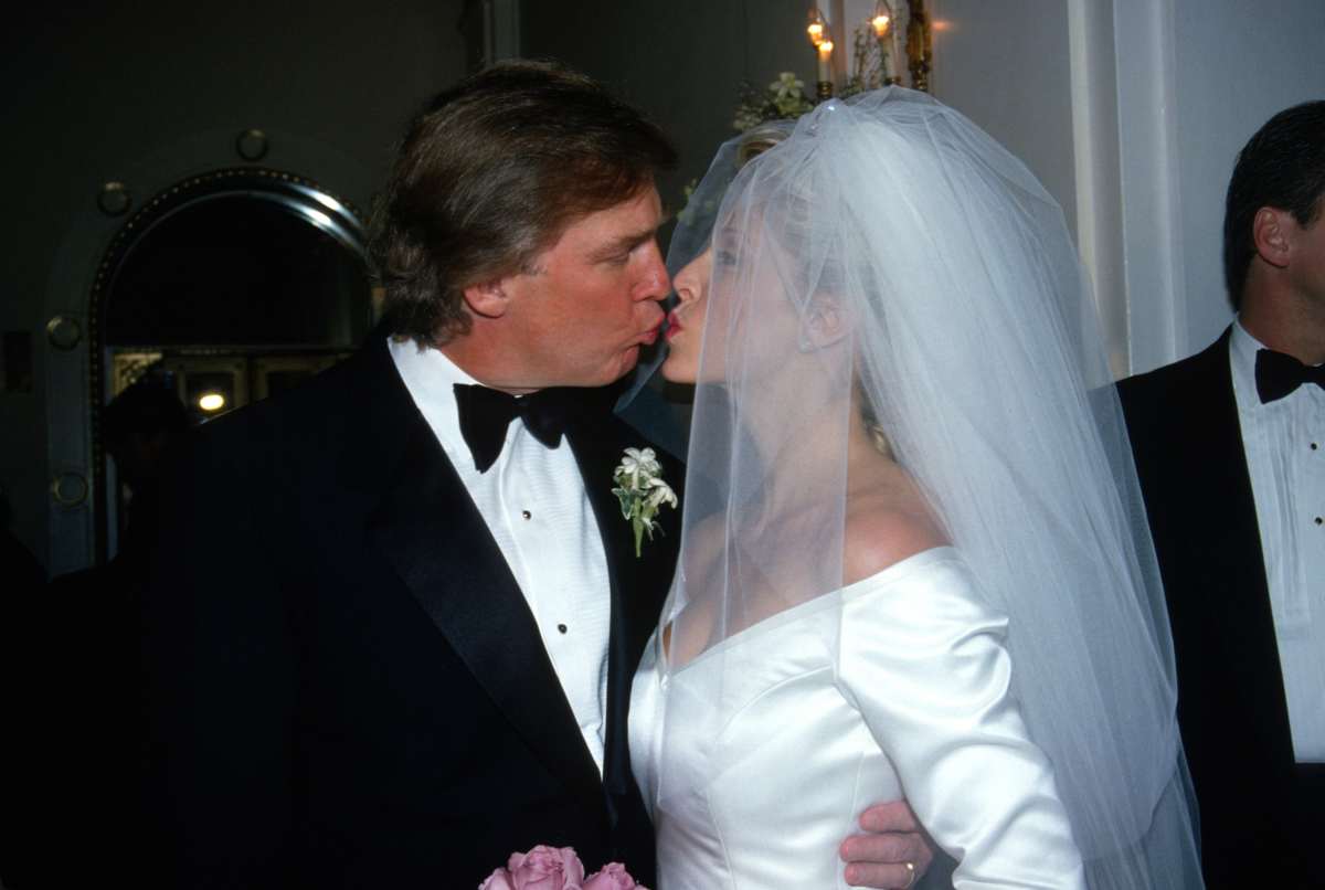 Donald Trump and Marla Maples marry at the Plaza Hotel on December 20, 1993, in New York City. (Image Source): Getty Images | Photo by Sonia Moskowitz