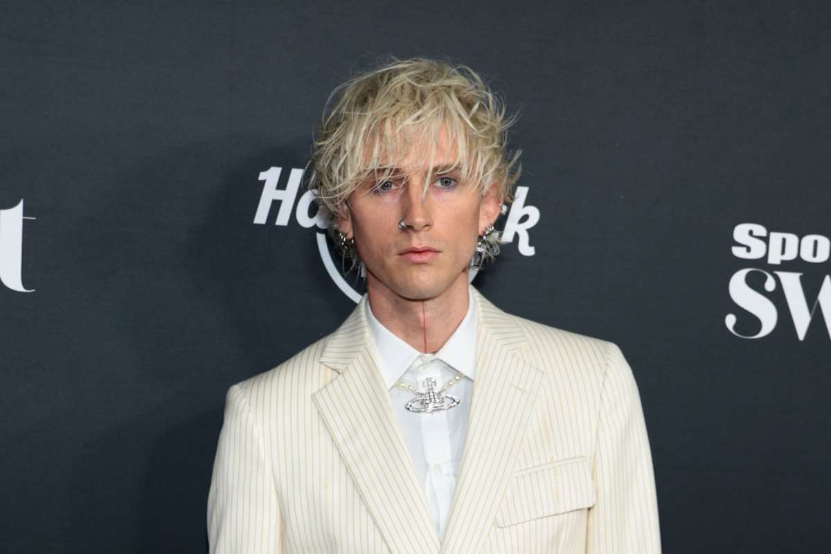 Machine Gun Kelly attended the 2023 Sports Illustrated Swimsuit Issue release party (Image Source: Getty Images | Photo by Dimitrios Kambouris)