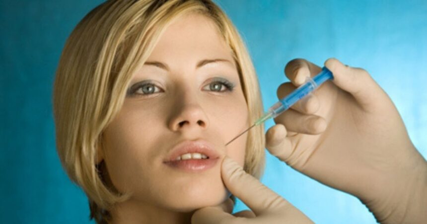 A women getting botox procedure done