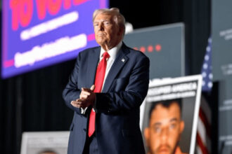 Donald Trump at a rally in Colorado