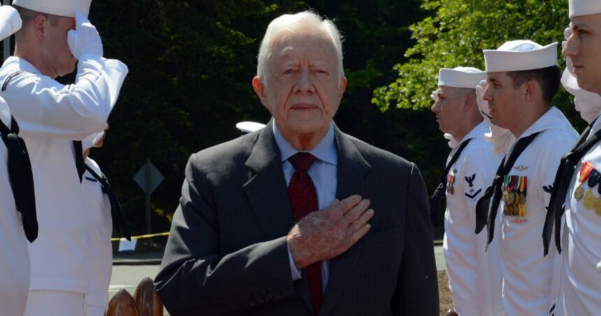 Jimmy Carter at an event for US Army Veterans