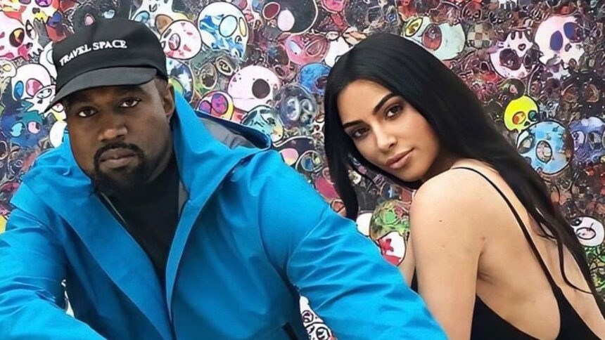 Kanye West and Kim Kardashian.