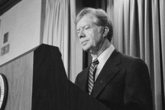 President Jimmy Carter Announces Sanctions on Iran by Marion S. Trikosko, 1980.