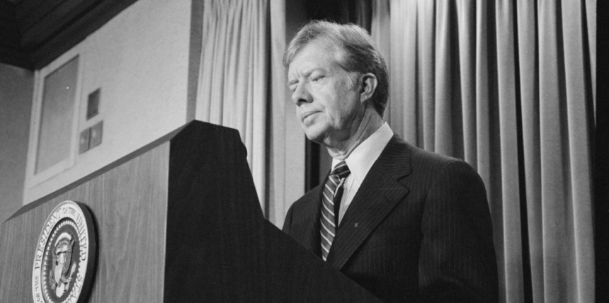 President Jimmy Carter Announces Sanctions on Iran by Marion S. Trikosko, 1980.