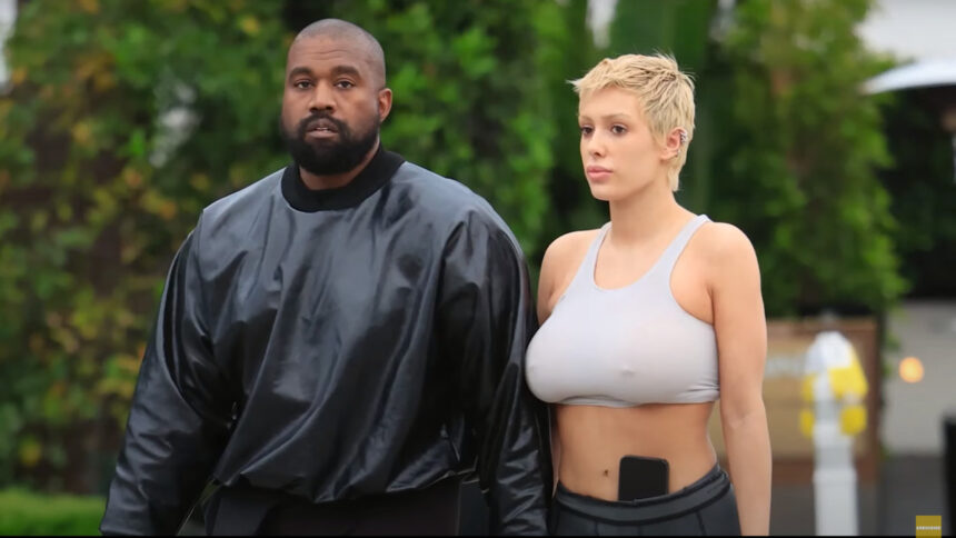 Kanye West and Bianca Censori pictured together.