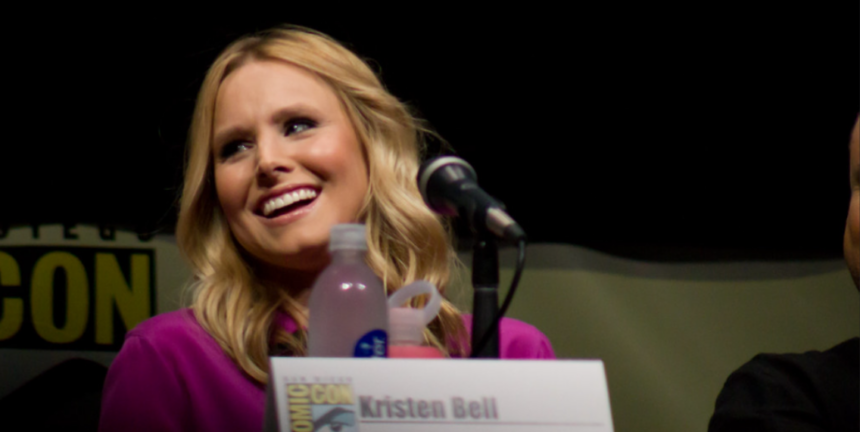 Kristen Bell speaking at the 2013 San Diego Comic Con International, for "Veronica Mars".