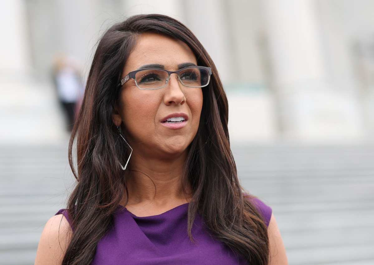 Rep. Lauren Boebert (R-CO) speaks with reporters as she leaves the U.S. Capitol for the weekend on May 17, 2024 in Washington, DC. (Image Source: Getty Images | Photo by Kevin Dietsch)